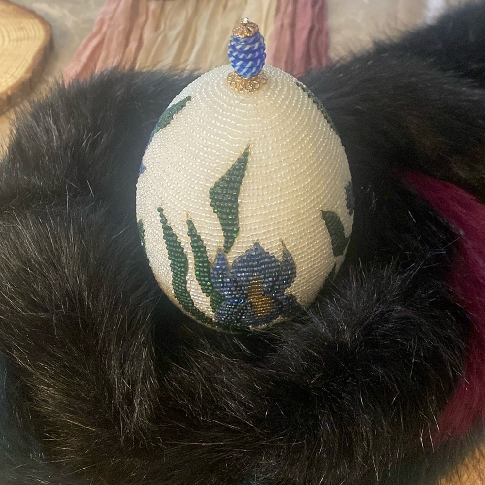 Decorative Beaded Egg